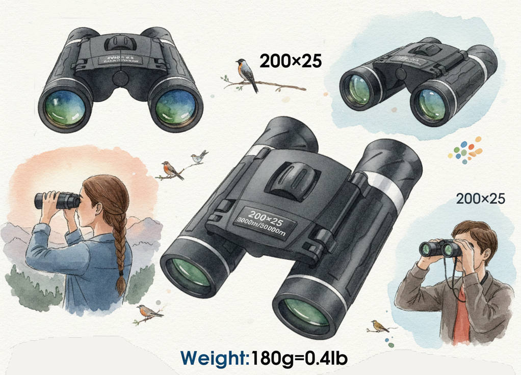 200X Compact Binoculars