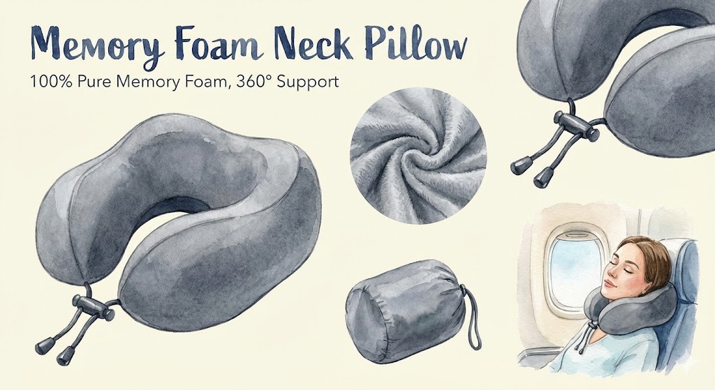 Memory Foam Neck Pillow